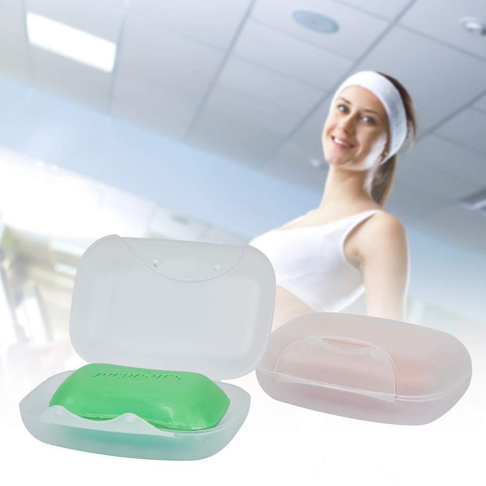 Soap Box Holder, 2-Pack Soap Dish Soap Savers Case Container for Bathroom Camping Gym Vonpri (Clear) - Image 4