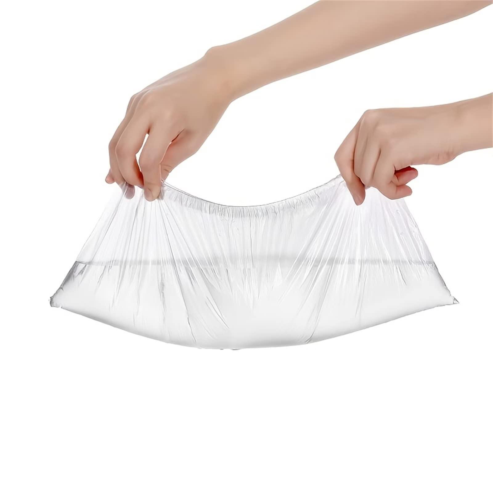 Typutomi Disposable Shoe Covers Waterproof,100pcs(50 Pairs) Clear Shoe Protectors Covers Non Slip Household Indoor Thickened Foot Covers - Fits Most Shoes - Image 3