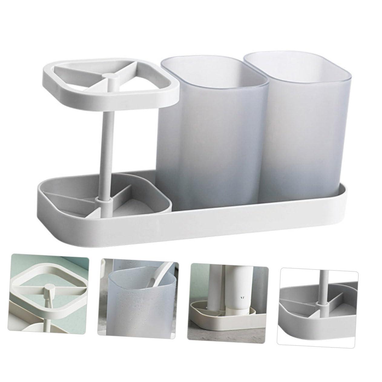 LIFKOME 1pc Storage Rack for Bathroom Supplies Toothbrush and Toiletry Holder Wash Cup Stand Easy to Clean and Store for Dorms and Hotels - Image 5