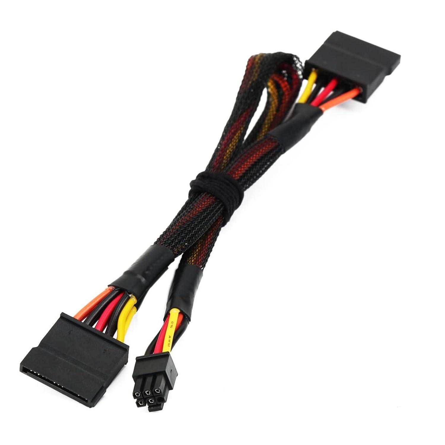 ALINNA SATA 15 Pin x2 to Mini 6 Pin ATX Cord Compatible with Dell Inspiron 3653 3650 HDD SATA Power Cable 12inch/30cm - Image 6