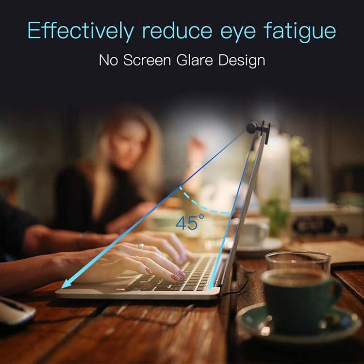 CATPOWER Portable Laptop Monitor Light Bar with USB Connection, e-Reading LED Task Lamp, 3 Color Temperature Settings, 10 Levels of Brightness Adjustment, No Glare on The Screen, Saves Space - Image 3