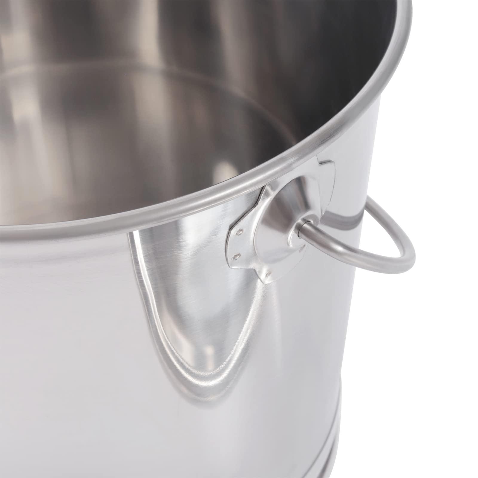 8L/8.5 Qt Stainless Steel Bucket Milk Metal Pail Compost Bucket with Lid & Handle, Kitchen Compost Bin Scrap Food Waste Scrap Slop Storage Buckets Container Garbage Pail, Open Lip Edge - Image 8