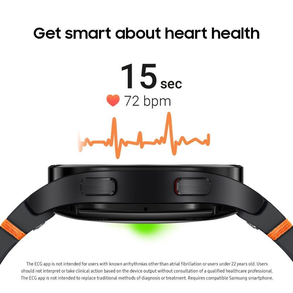 Samsung Galaxy Watch FE (40mm) AI Smartwatch w/ 1.2" Amoled Screen, Wear OS 5, Wi-Fi, Bluetooth, Heart Rate, International Model R861N (Black) - Image 6
