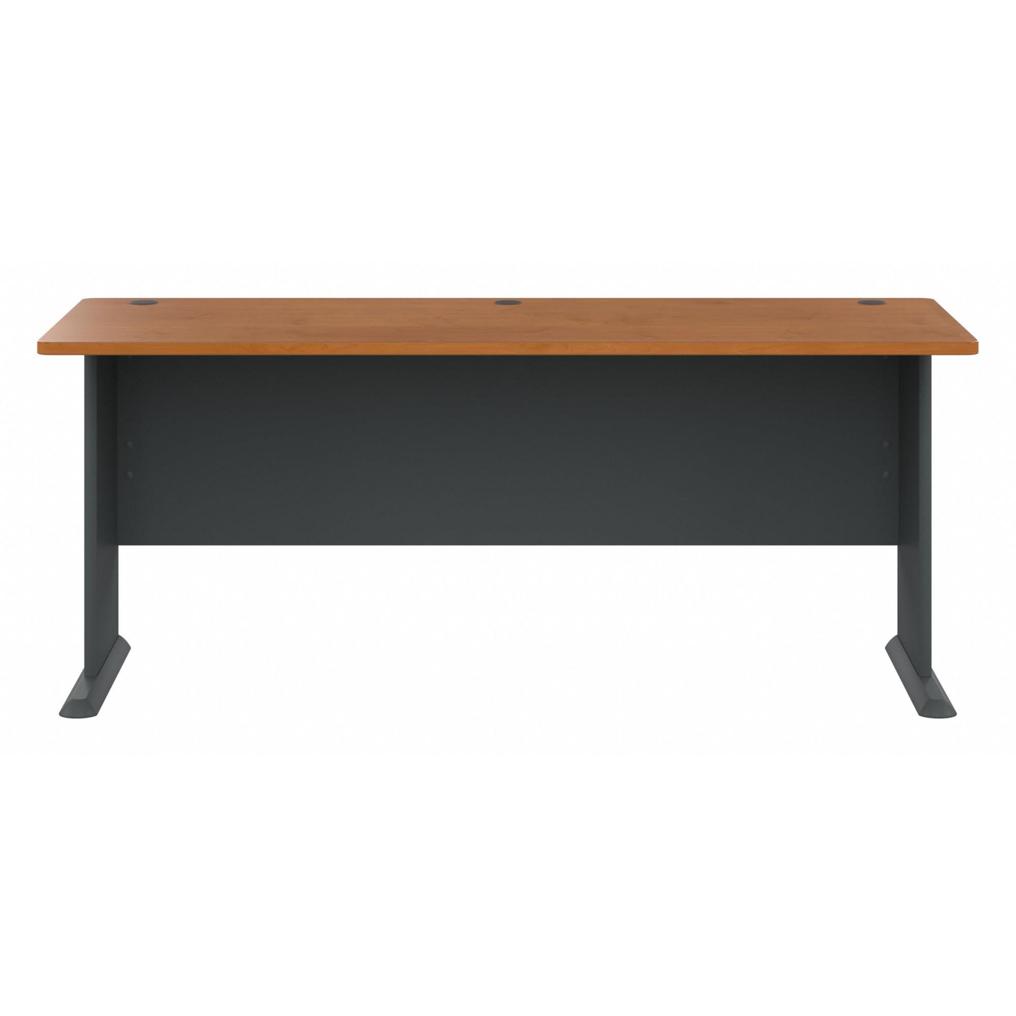 Bush Business Furniture Series A Desk, Large Workstation for Home or Professional Workspace, Desktop Solution for Office Use, 72W, Natural Cherry - Image 7