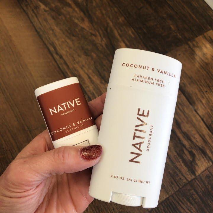 Native Deodorant Mini - For Men & Women - Sea Salt & Cedar - Trial Size - 0.35 Oz - Pack Of 02 - Image 4