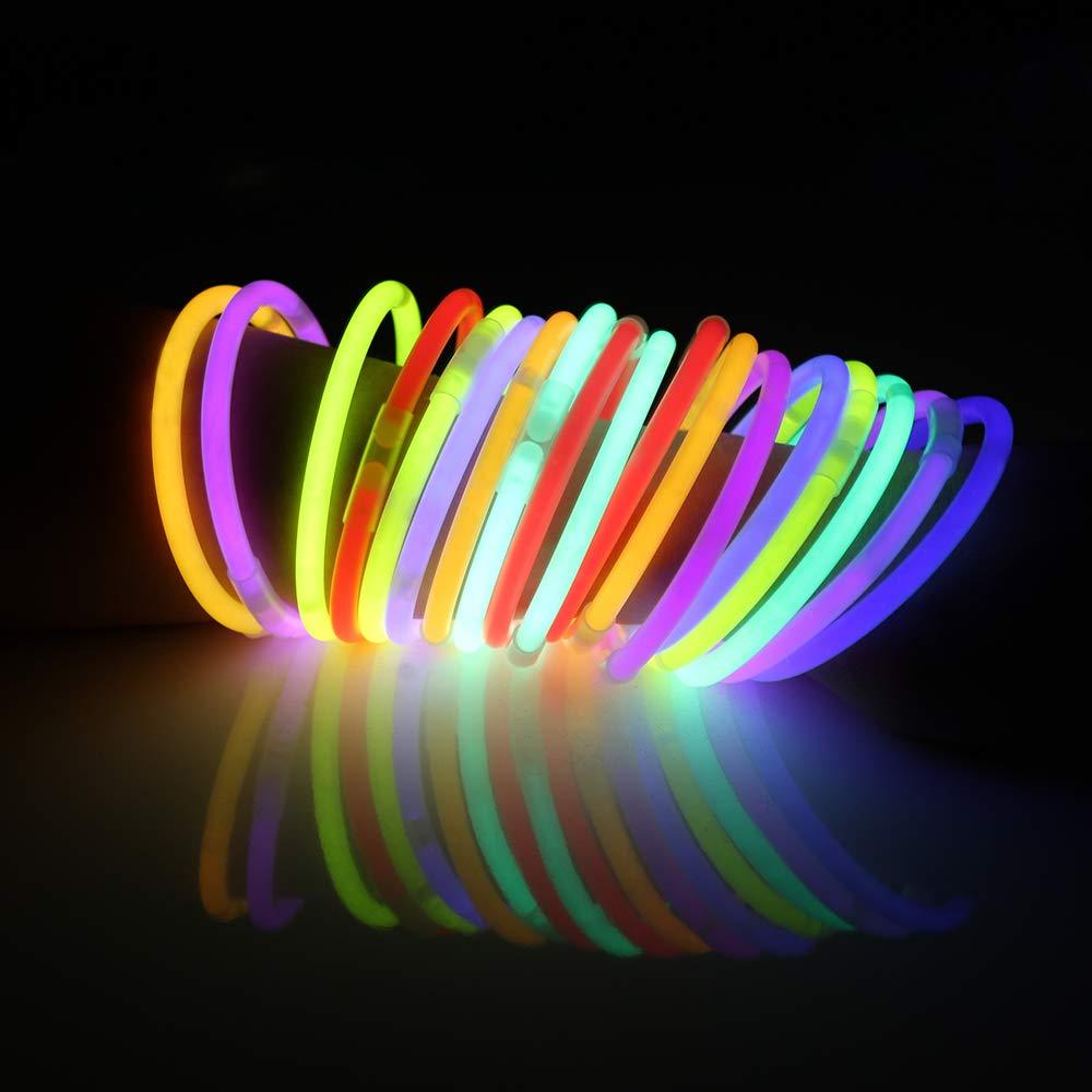 JOYIN 144 Pcs 8" Glowsticks, Bracelets Necklaces, Glow in the Dark Party Favors, Easter, Christmas, Halloween Supplies Pack, Football Party Supplies - Image 5