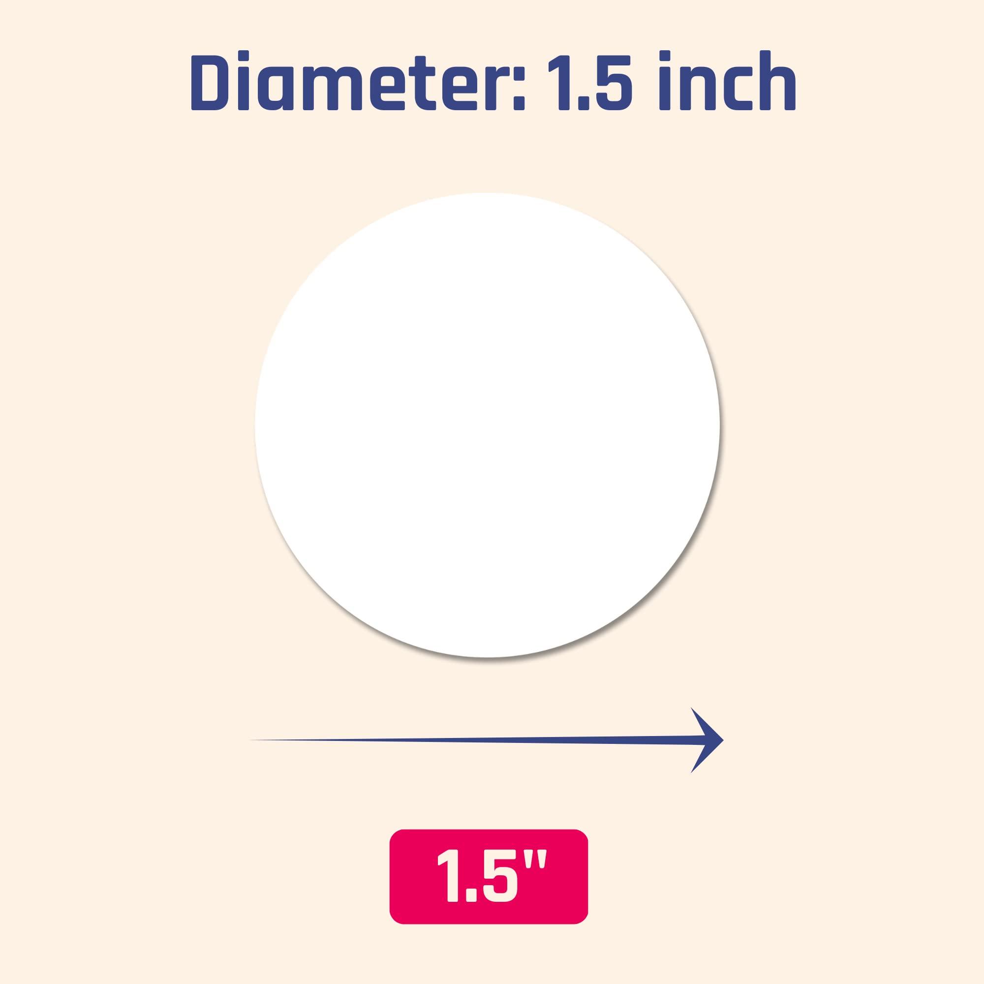 1.5" Round Matte White Sticker Label, Laser/Inkjet Printing - Letter Size, 200 Sheets - Image 3