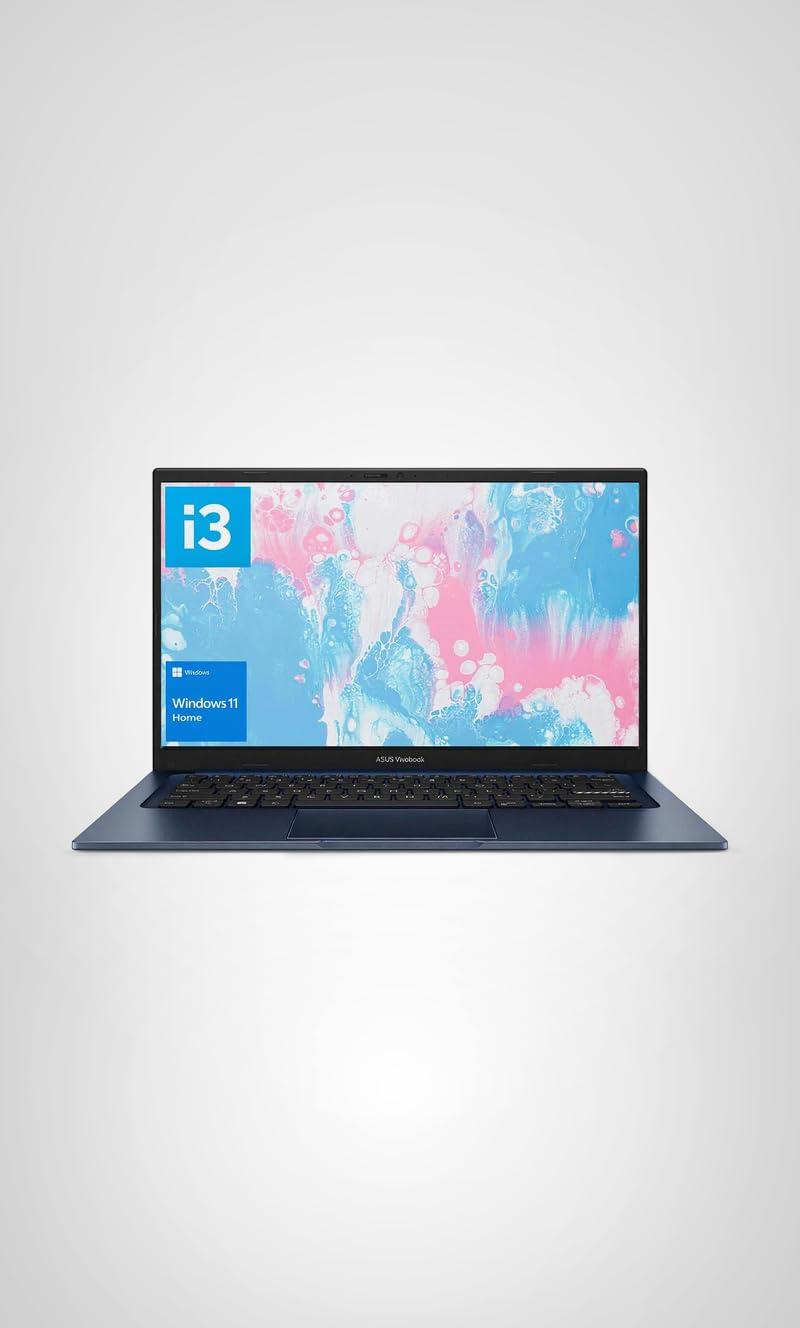 ASUS Vivobook Laptop, 14" FHD Display, i3-1215U, 16GB RAM, 512GB SSD, Wi-Fi 6, HDMI, Webcam, Touchpad, Windows 11 Home, Blue