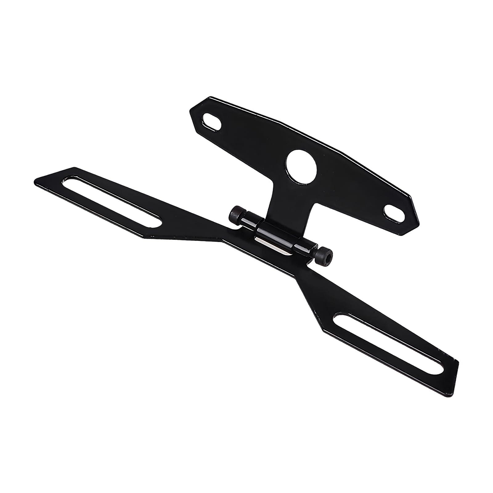 Wevdn 1 PCS Motorcycle License Plate Bracket, Adjustable Motorbike Fold License Plate Tail Light Mount Holder, Universal License Plate Holder for Scooter ATV Dirt Bike, Car Accessories