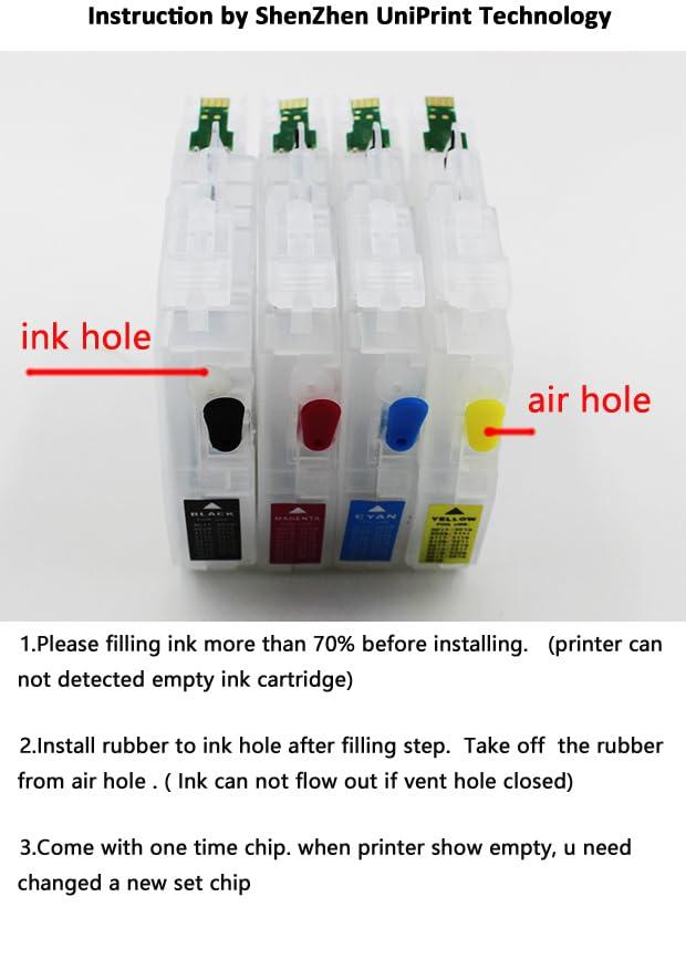 Lc401 Lc401XL High Yield Empty Refillable Ink Cartridge Compatible for Brother MFC-J1010DW MFC-J1012DW MFC-J1170DW Printer 4 Pack - Image 3