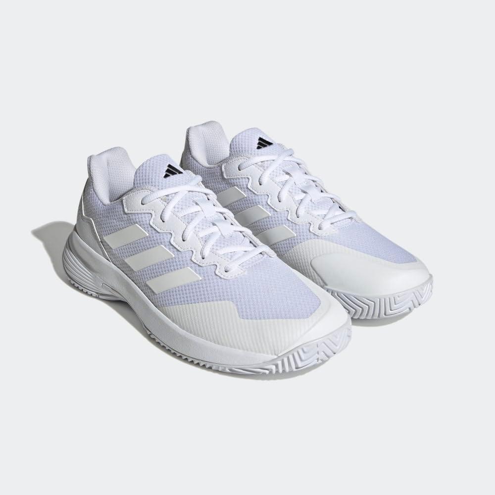 adidas Mens Gamecourt 2 Tennis Sneakers Shoes - White - Image 7