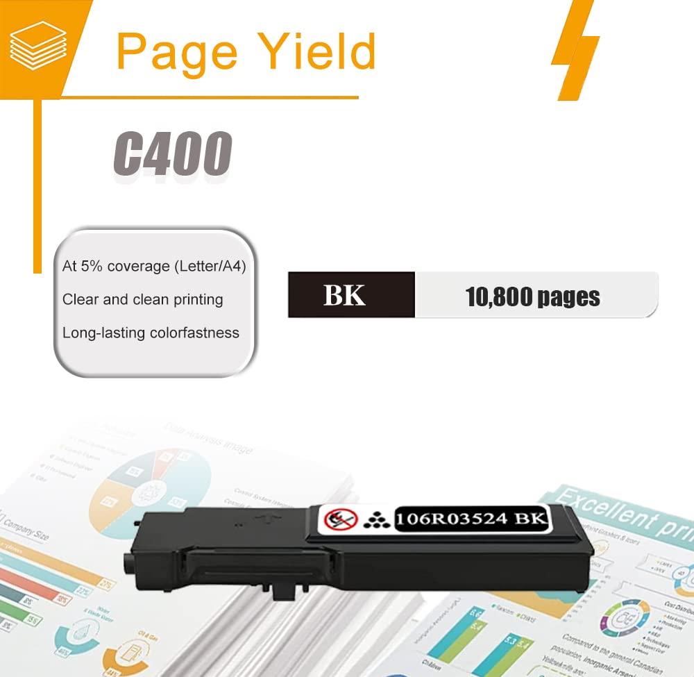 VersaLink C405 C400 Black Extra High Capacity Toner Cartridge (21,600 Pages) Replacement for Xerox 106R03524 VersaLink C400 C405 Printer Toner, 2 Pack - Image 3
