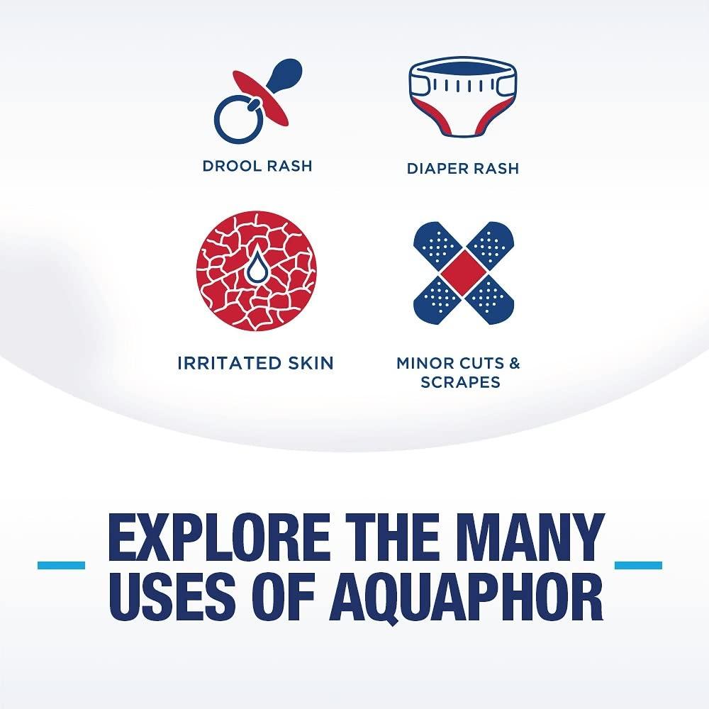 Aquaphor Baby Healing Ointment Advanced Therapy Skin Protectant for Chapped or Dry Skin, Drool Rash and Diaper Rash Ointment, 14 Oz Jar - Image 6