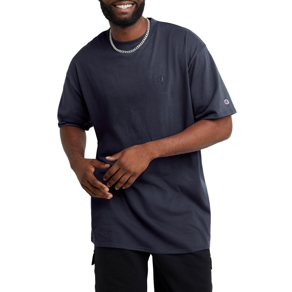 Champion Men's Classic Short Sleeve T-Shirt, Standard Fit, C Logo, Available in Regular and Big & Tall, Navy, 4X-Large - Image 8