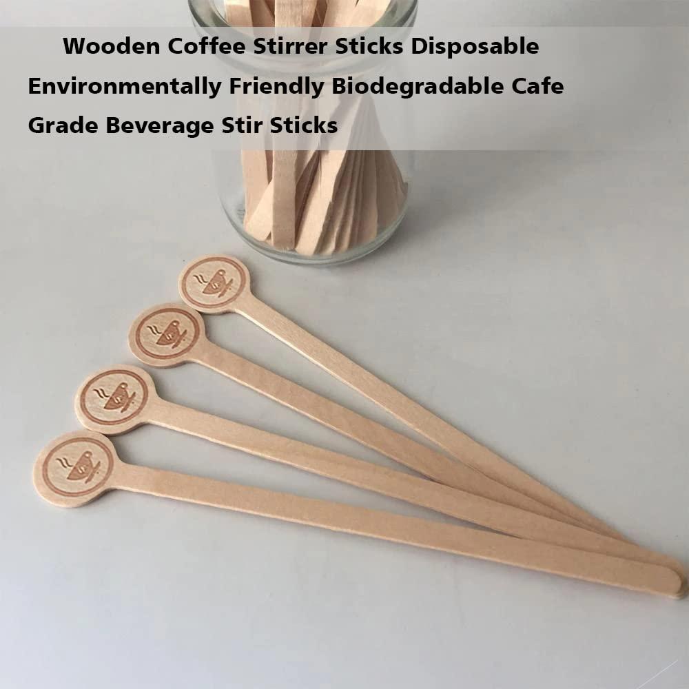 Coffee Stirrers Stir Sticks Wooden Beverage Mixer with Round Ends,Disposable Environmentally Friendly Biodegradable Cafe Grade Beverage Stir Sticks for 6 Inch Coffee Milk Cocktail Tea (100) - Image 7