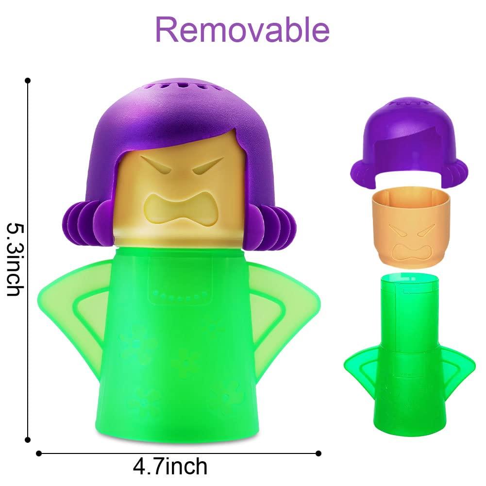 Abnaok Microwave Cleaner, 2 PCS Angry Mama Microwave Cleaner Microwave Oven Steam Cleaner Easily Clean in Minutes Cleans Add Vinegar and Water for Home or Office with English Manual - Image 2