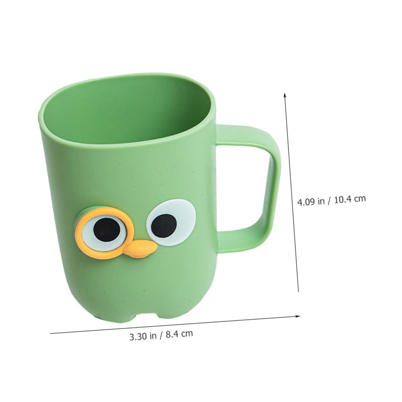 BRIGHTFUFU Toothbrush Storage Cup Toothbrush Cup Holder Plastic Cartoon Design Reusable for Boys and Girls Adults - Image 3