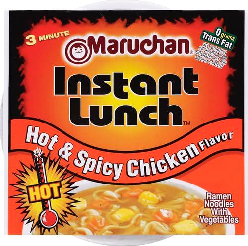 Maruchan Instant Lunch Hot & Spicy Chicken, Ramen Noodle Soup, Microwaveable Meal, 2.25 Oz, 12 Count - Image 9