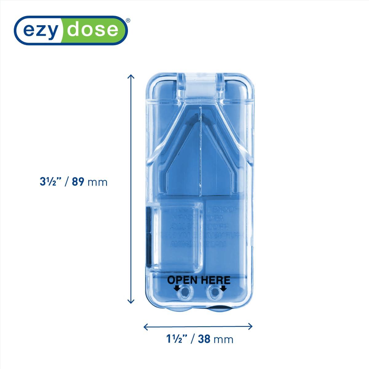 Ezy Dose Pill Cutter and Splitter with Dispenser, Cuts Pills, Vitamins, Tablets, Stainless Steel Blade, Travel Sized, Assorted Colors ,Cutter - Image 2