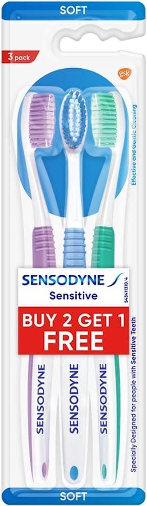 Sensodyne Sensitive Toothbrush Soft Sensitive Teeth, 3 Count (Pack of 2) - Image 3