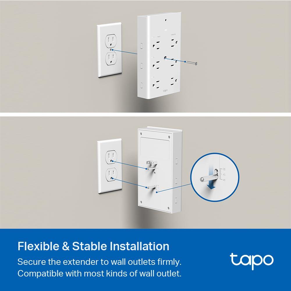 TP-Link Tapo Smart Plug Outlet Extender, Surge Protector, 18W Fast Charging, 3 Individual Smart Outlets, 1x USB-C & 2X USB-A, Smart Night Light, Works w/Apple HomeKit, Alexa & Google Home, Tapo P306 - Image 7