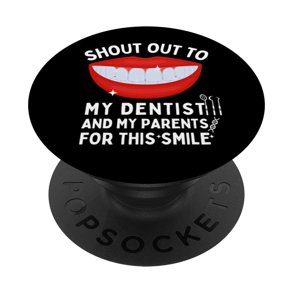 Shout Out To Dentist Teeth Whitening Toothpaste Strips Pen PopSockets Standard PopGrip
