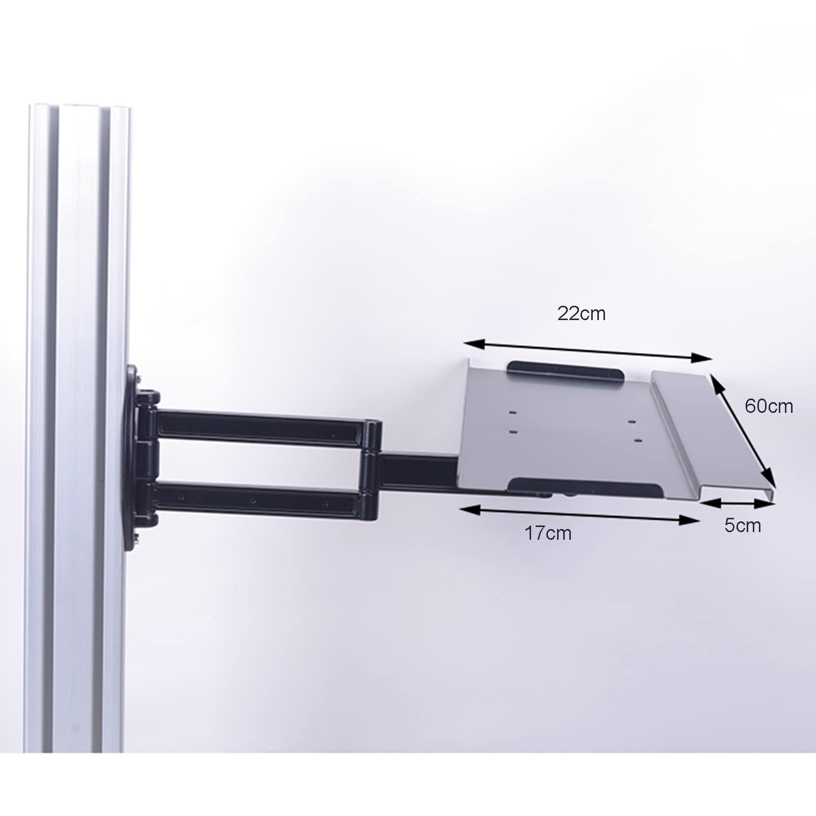 XINGAKA Wall Mount Keyboard Arm, Keyboard/Mouse Arm Mount Tray, Turn Around 360°, Turn Left and Right 180° Keyboard Platform - Wall Mountable - Image 2