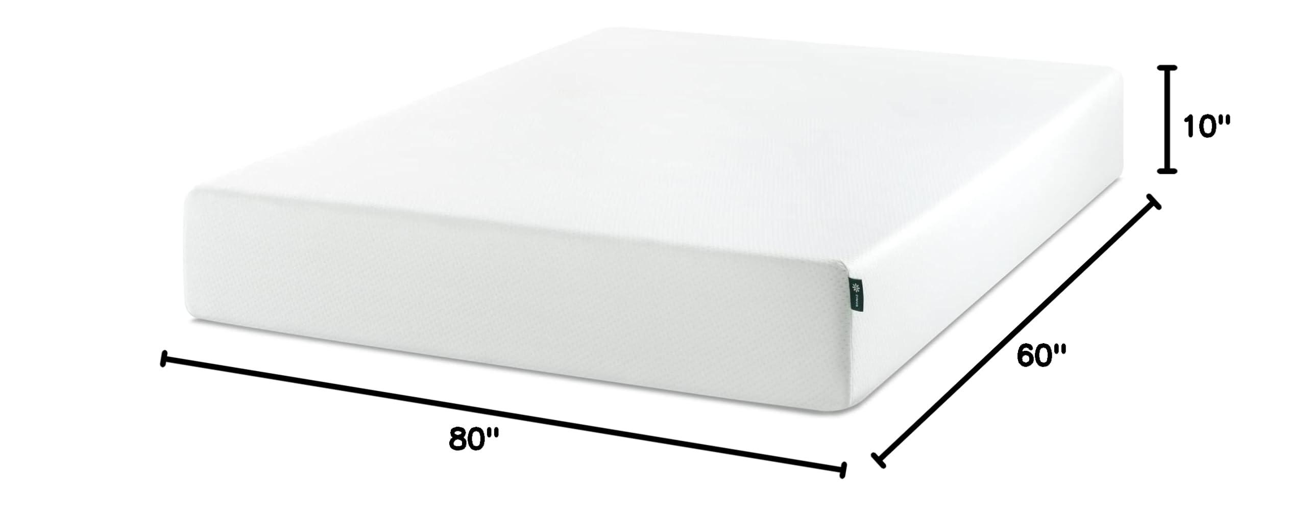 ZINUS 10 Inch Green Tea Memory Foam Mattress [New Version], Queen, Fiberglass free, Medium Firm Feel, Zoned Pressure Relief, Certified Safe Foams & Fabric, Mattress in A Box - Image 2