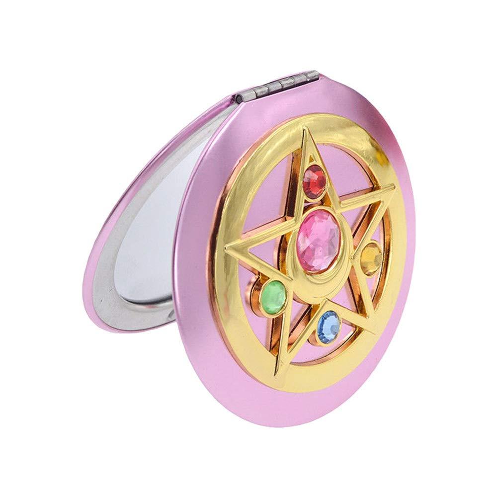 Makeup Compact Mirrors, Personal Portable Travel Handheld Foldable Double Sided Mirror - Image 3