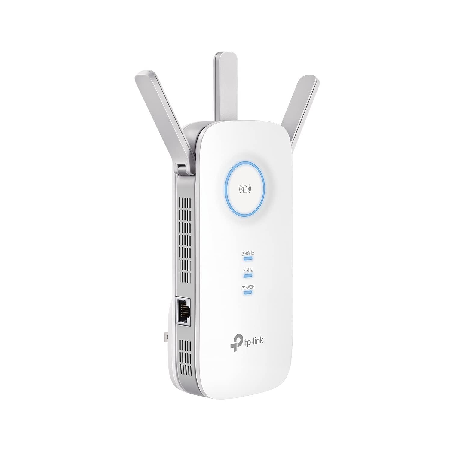 TP-Link AC1900 WiFi Range Extender RE550 | Dual-Band Wireless Repeater Amplifier w/Gigabit Ethernet Port | Up to 2200 Sq. Ft., 32 Devices | Internet Signal Booster | APP Setup | EasyMesh Compatible