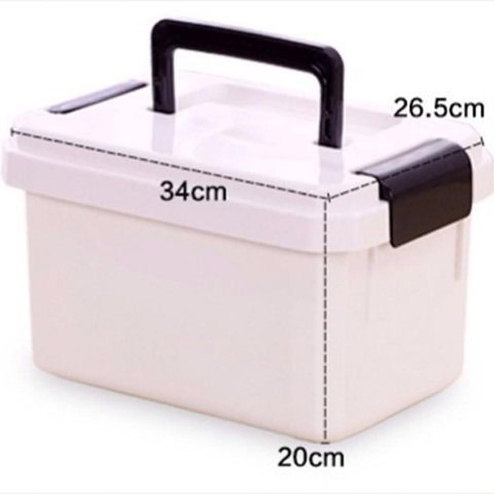 1PC Portable Plastic Medicine Storage Box, Multi-Layer Medicine Case with Lattice Design, Household Health Care Organizer for Home and Hospital (Xxl White) - Image 5