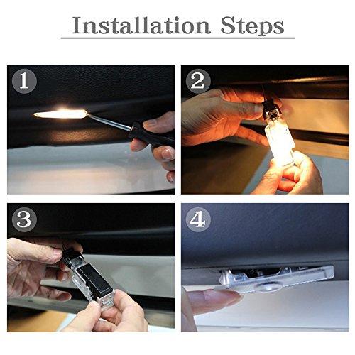 2-Pack Car LED Logo Projector AMG Puddle Door Lights for Mercedes-Benz CLA CLS C-Class E-Class Coupe 2011-2018, No Fade 4K-HD Auto Courtesy Welcome Lights - Image 9