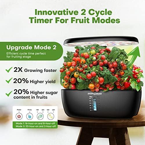 Ahopegarden Indoor Garden Hydroponics Growing System: 12 Pods Plant Germination Kit Garden Kit Growth Lamp Countertop with LED Grow Light Hydrophonic Planter Grower Harvest Vegetable Lettuce - Image 6