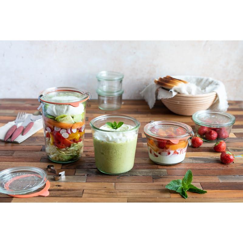 WECK PacknWood Reusable Stainless steel clip Jars| Tulip Jar with Wide Mouth | Recyclable Suitable for Canning and Storage | Eco-Friendly Canning Jar - (L: 1.18inches” W: 0.59inches”) 840 Pcs - Image 2