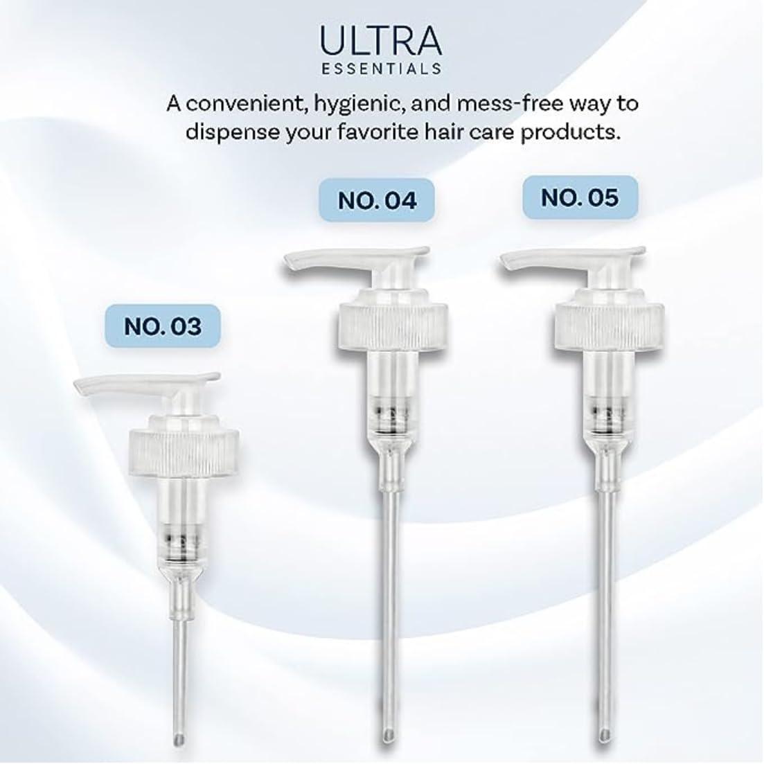 Dispenser Pumps Compatible with Olaplex No. 4 Fine Hair Shampoo, No. 5 Fine Hair Conditioner 8.5oz/250ml & No. 3 Hair Perfector 3.3oz, Three White Pumps Only, by Ultra Essentials (No.3, No.4 & No.5) - Image 5