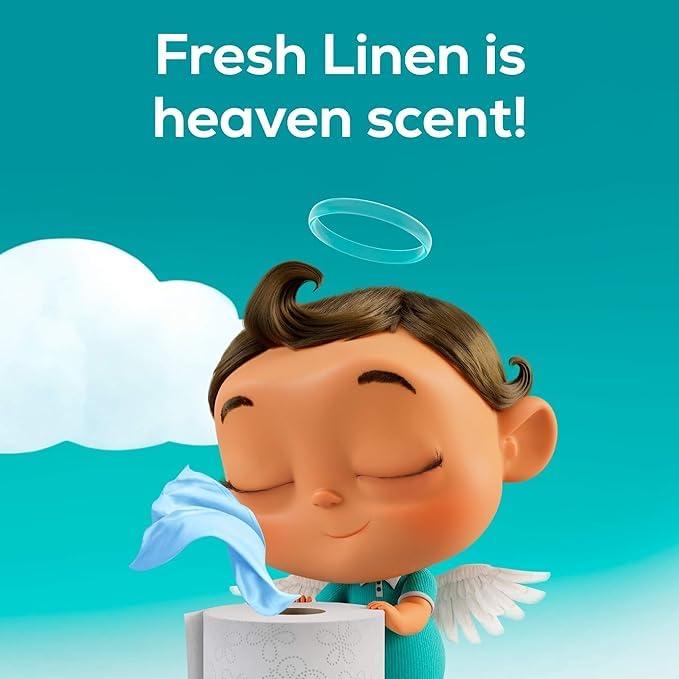 Angel Soft Toilet Paper with Fresh Linen Scented Tube, 48 Mega Rolls = 192 Regular Rolls, Soft and Strong Toilet Tissue - Image 2