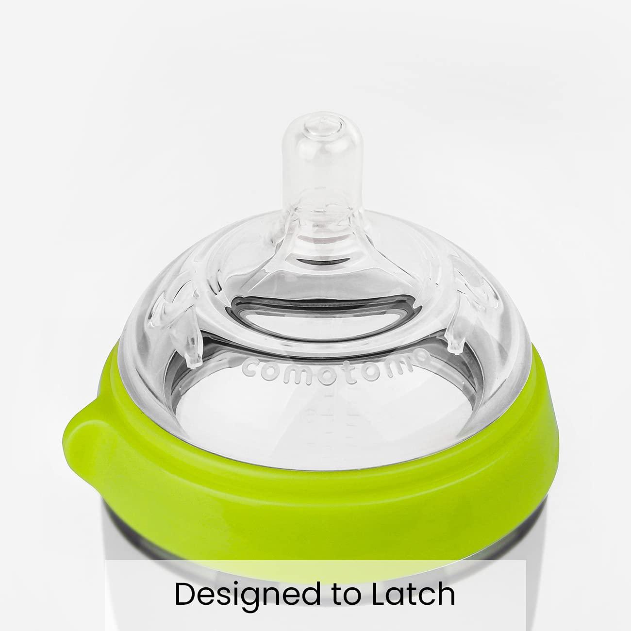 Comotomo Baby Bottle Double Pack, Green, 8oz - Image 3
