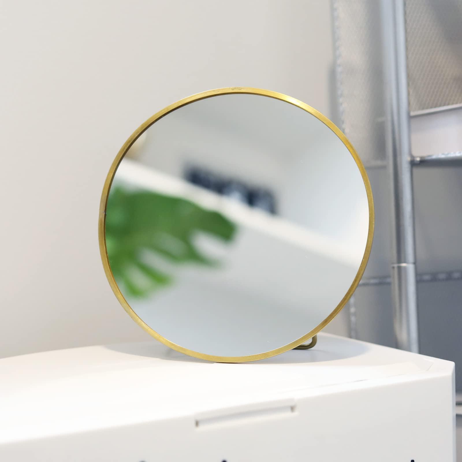 LONGSHENG - SINCE 2001 - Gold Vanity Makeup Mirror Table Desk Countertop Mirror Bathroom Shaving Make Up Mirror Home Decor-Round - Image 8