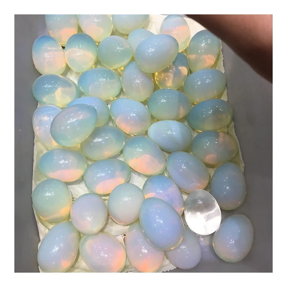 WGPHD Health & Household Natural Opal Shining Smooth Egg Shape Semi-Precious Stone - Image 4