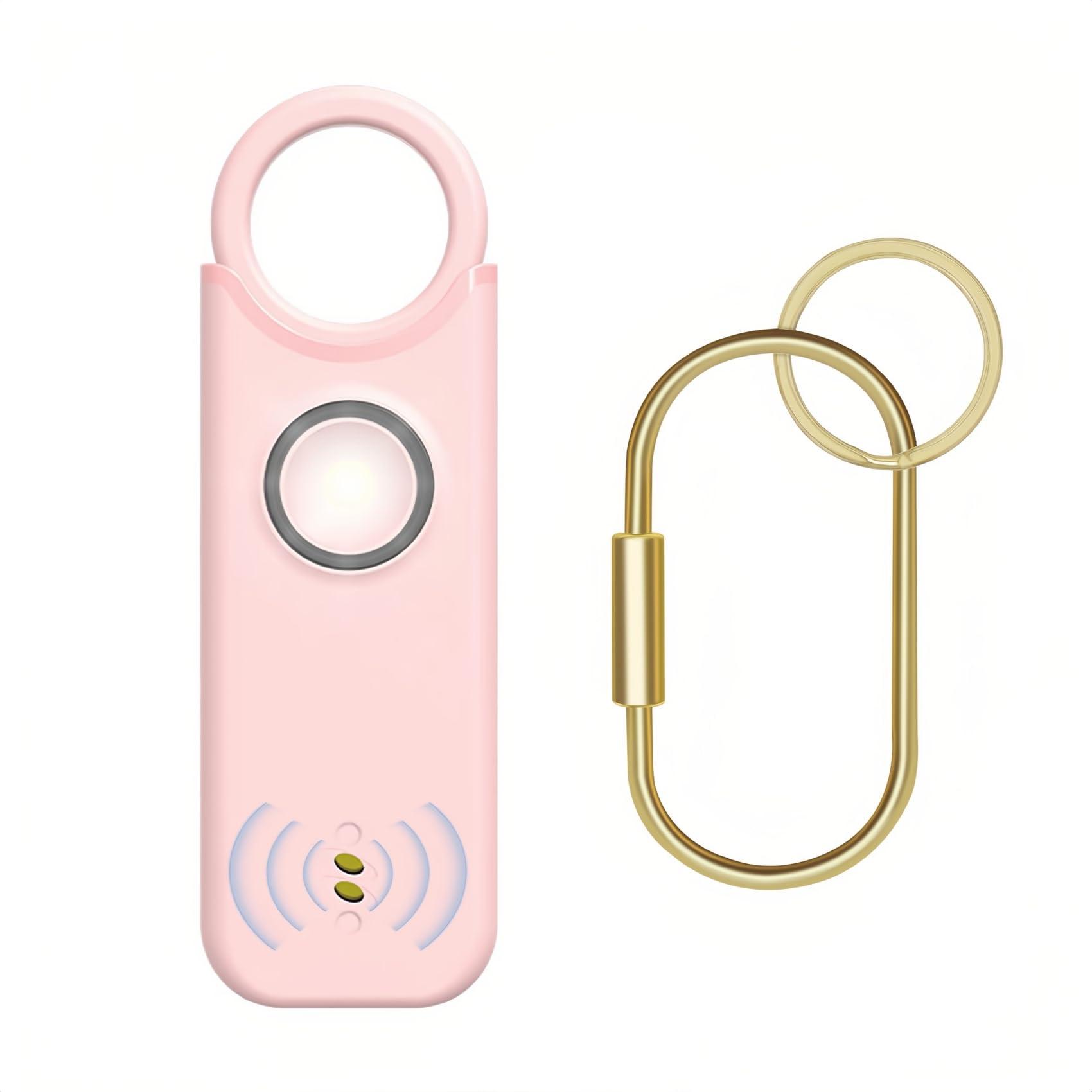 ARPHTYL Personal Safety Alarm for Women Safety Keychain Self Defense Keychain for Women Rechargeable Protection Devices Emergency 135db Strobe Light Upgraded Vibration Sensing Mode (Pink)