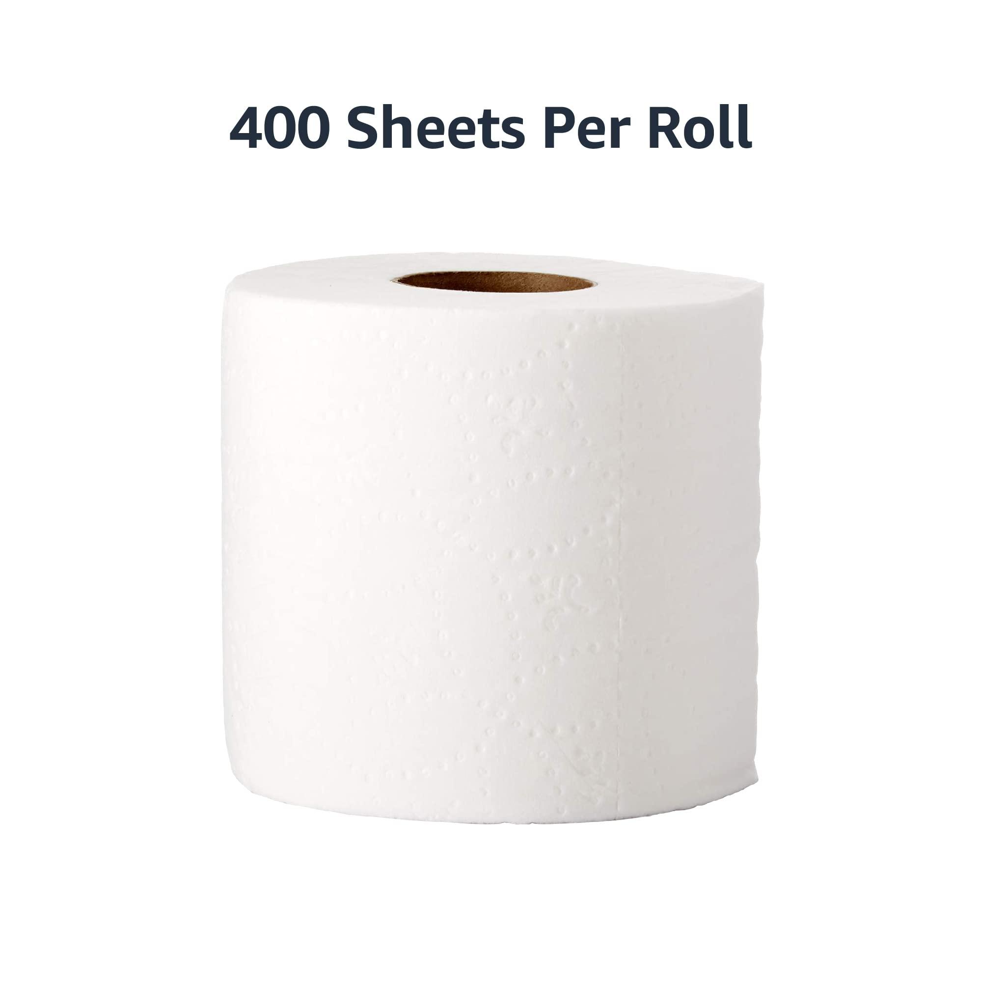 AmazonCommercial 2-Ply Ultra Plus Toilet Paper/Bath Tissue, Septic Safe, FSC Certified, Unscented, 400 Sheets per Roll, 80 Individually Wrapped Rolls - Image 2