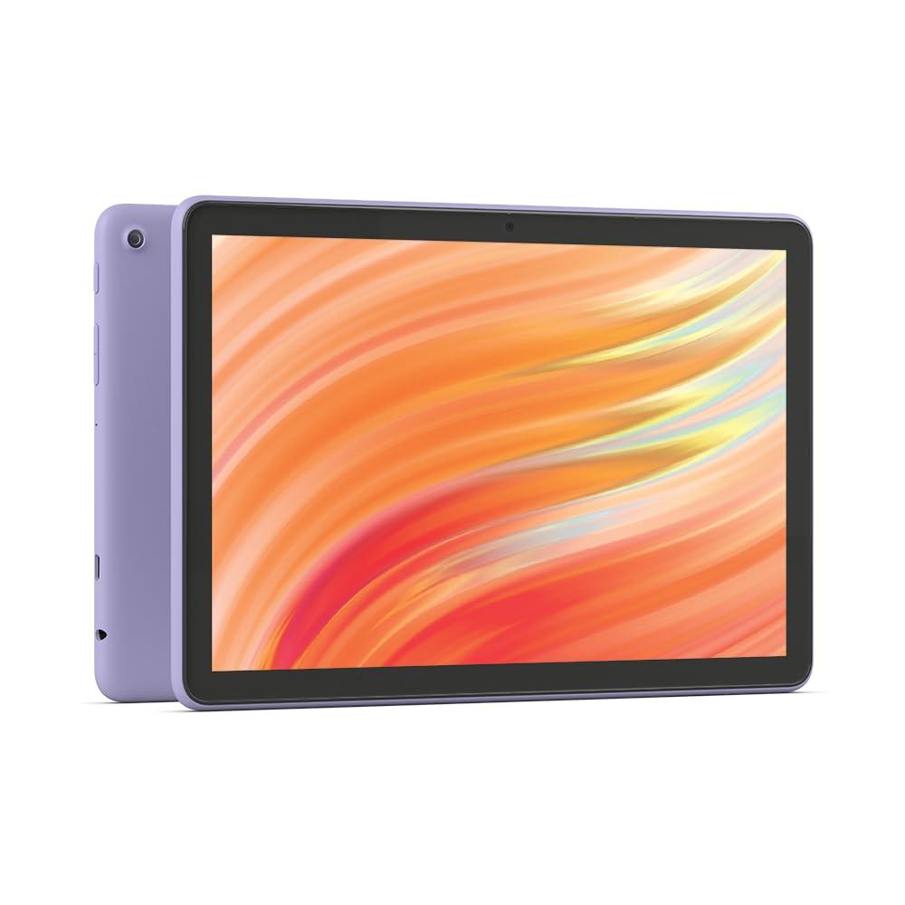 Like-New Amazon Fire HD 10 tablet (newest model) built for relaxation, 10.1" vibrant Full HD screen, octa-core processor, 3 GB RAM, 32 GB, Lilac