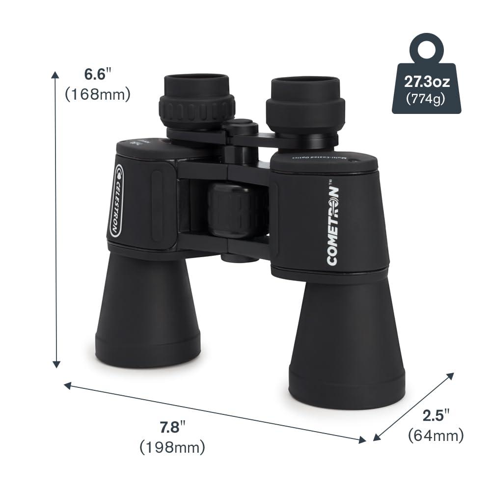 Celestron - Cometron 7x50 Astronomy Binoculars – Entry-Level for Stargazing and Comet Watching – Large 50mm Objective Lenses – Wide 6.6° Field of View – Multi-Coated Optics - Image 8
