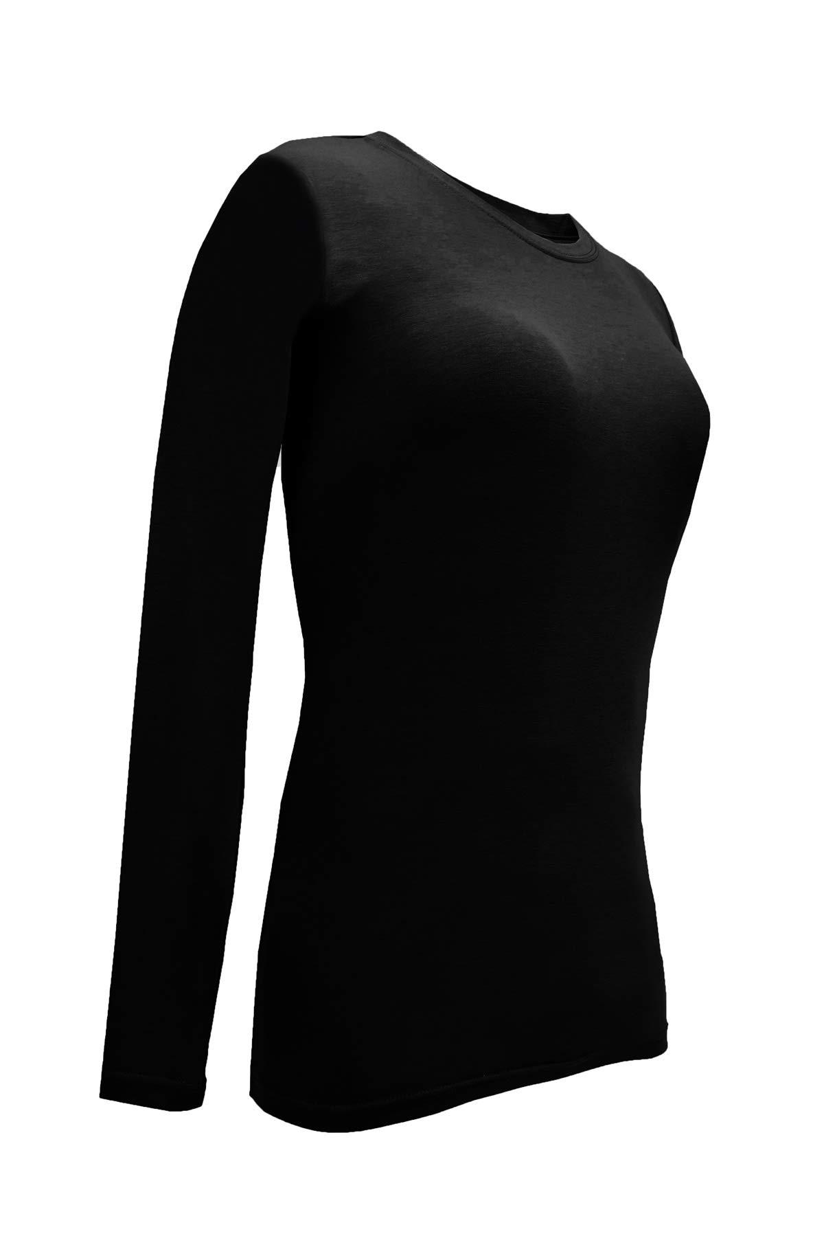 Natural Uniforms Women's Under Scrub Tee Crew Neck Long Sleeve T-Shirt - Image 4