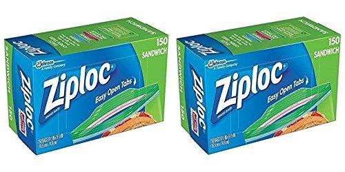 Ziploc Sandwich Bags (150 bags x 2 = 300 bags), Clear - Image 2