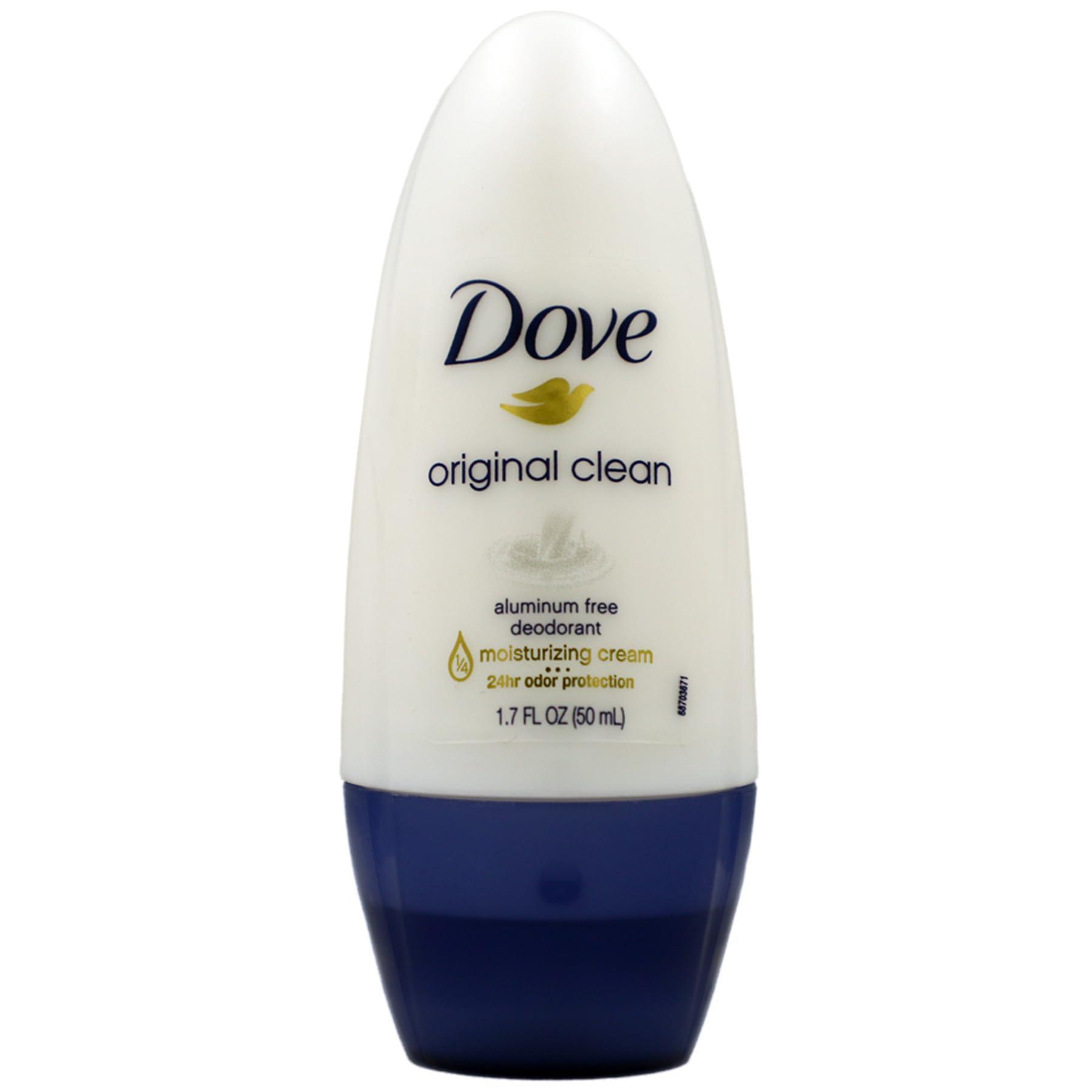 Dove Original Clean Roll On Deodorant, Aluminum Free, All Day Odor Protection, 4-Pack, 1.7 FL Oz Each, 4 Bottles - Image 3