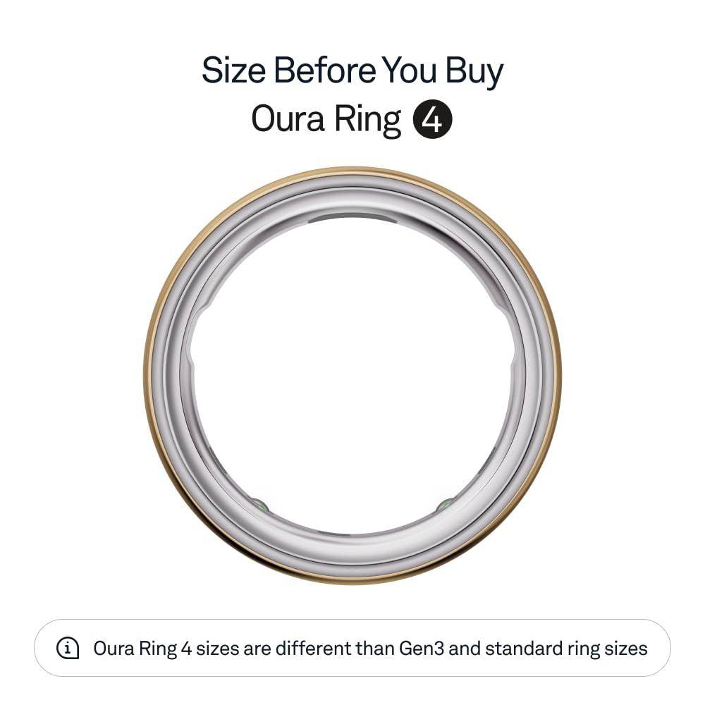 Oura Ring 4 - Gold - Size 7 - Smart Ring - Size First with Oura Ring 4 Sizing Kit - Sleep Tracking Wearable - Heart Rate - Fitness Tracker - Up to 8 Days of Battery Life - Image 2
