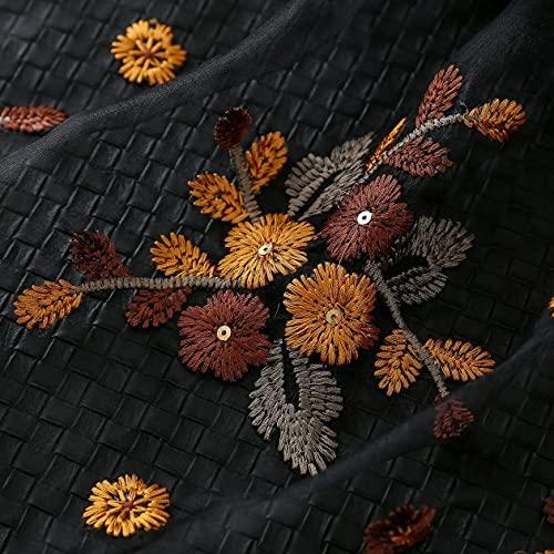 WINCESS.YU Silk Scarf for Women Lightweight Shawls and Wraps for Weddings Fashion Pashmina Shawl Embroidered Scarves - Image 4