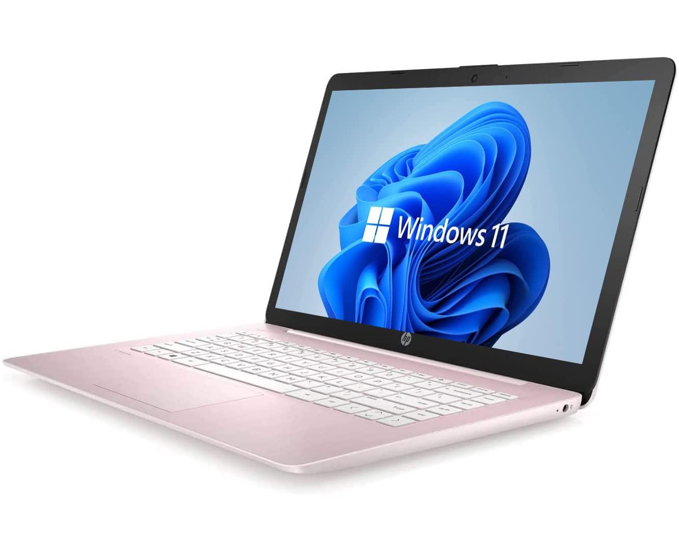 HP 14" HD Laptop, Windows 11, Intel Celeron Dual-Core Processor Up to 2.60GHz, 4GB RAM, 64GB SSD, Webcam, Dale Pink (Renewed) - Image 3