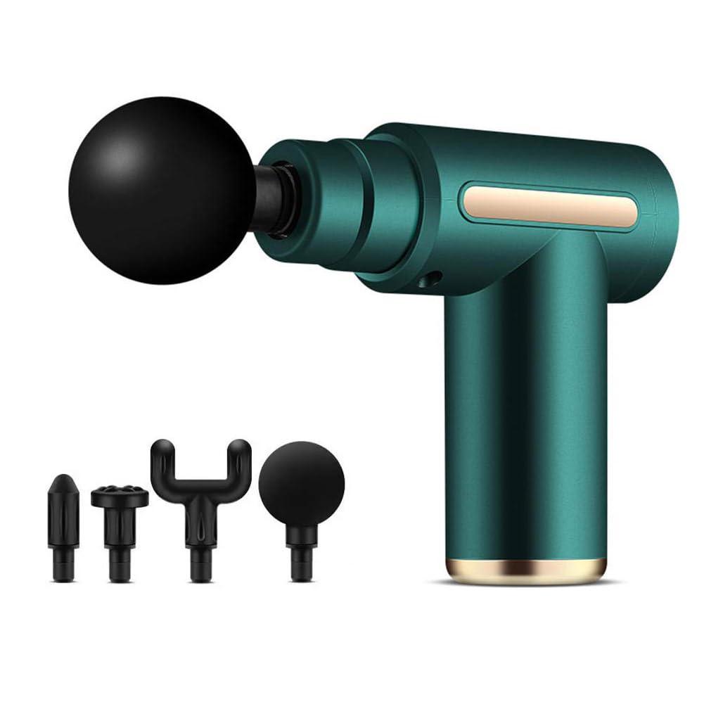 Zeera Lumina Portable Massage Gun Deep Tissue,Percussion Handheld Muscle Massager Tool for Full Body Pain Relief, Ideal Gifts for Home & Travel, Compact & Lightweight Aesthetic (Green)